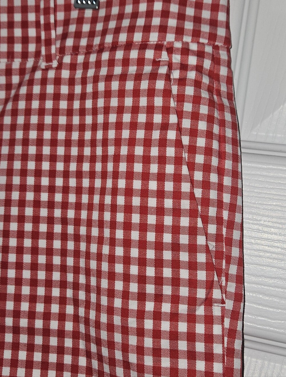Ann Taylor Red and White Gingham Women’s Shorts SZ 12 - Picture 5 of 7
